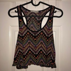 Colorful Tribal Printed Crop Top